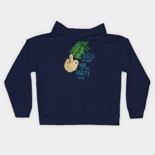 Party Never Sloth Kids Hoodie